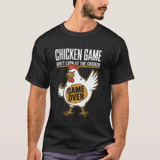 ニワトリ ゲーム 見ちゃダメ ニワトリ ゲームオーバー F Tシャツ