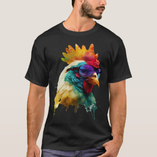 ニワトリ ニワトリ サングラス バケーション ニワトリ ファン p tシャツ