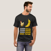 ニワトリ バナナ ダンス おもしろ 果物 メメ 女の子 女性 Tシャツ (正面フル)