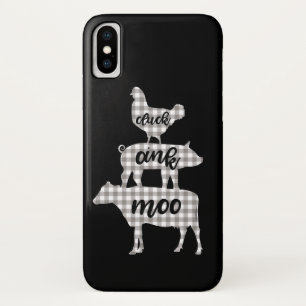 ニワトリ ブタ ウシ にわとり 牛 豚 農家 iPhone X ケース