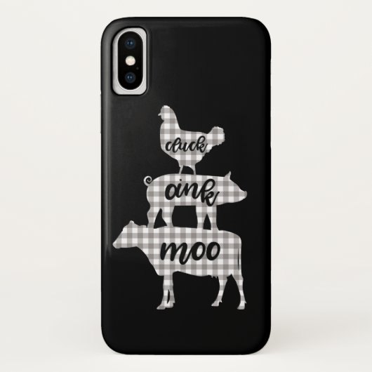 ニワトリ ブタ ウシ にわとり 牛 豚 農家 Case-Mate iPhoneケース (裏面)