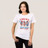 ニワトリ・ブーム トライブレンドTシャツ (正面全面)
