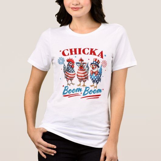 ニワトリ・ブーム トライブレンドTシャツ (正面)