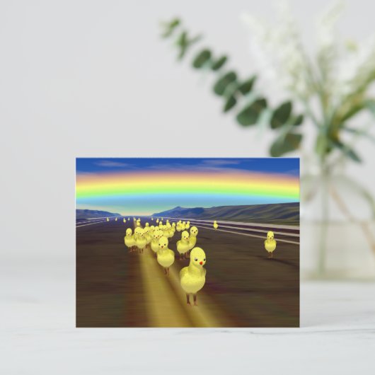 ニワトリ ポストカード (スタンド正面)