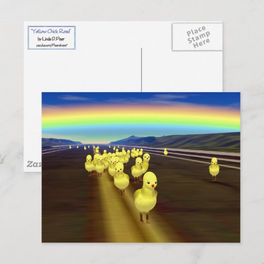 ニワトリ ポストカード (正面/裏面)