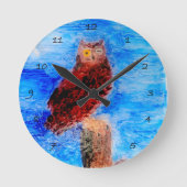 ニワトリ ラウンド壁時計 (正面)