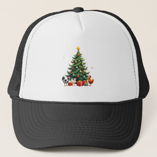 ニワトリ 牛 ヤギ 馬 農場 動物 農家 クリスマス キャップ (正面)