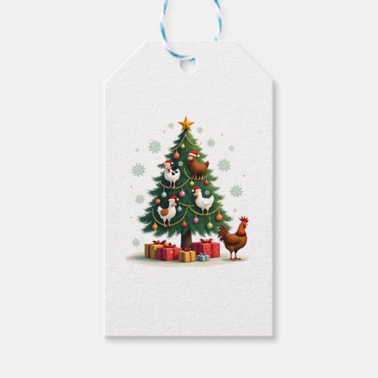 ニワトリ 牛 ヤギ 馬 農場 動物 農家 クリスマス ギフトタグ (正面)