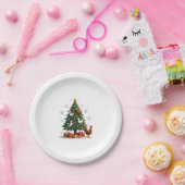 ニワトリ 牛 ヤギ 馬 農場 動物 農家 クリスマス ペーパープレート (パーティー)