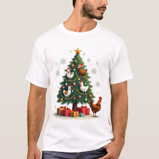 ニワトリ 牛 ヤギ 馬 農場 動物 農家 クリスマス Tシャツ