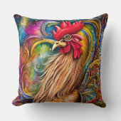 ニワトリ：見る美しい クッション (正面)