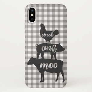 ニワトリ 豚 牛 ファームハウス ブライド iPhone X ケース