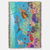 ニンガロカラフルリーフ スローブランケット (正面縦)