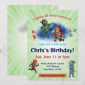 ニンジャウォリアー誕生日 招待状 (正面/裏面)