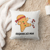 ニンジャブレッドおもしろいマンギンガーブレッドパン クッション (ブランケット)