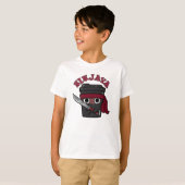 ニンジャワおもしろい忍者ジャバコーヒーパン Tシャツ (正面フル)