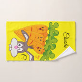 ニンジンうさぎ洗い手洗いタオルのセット バスタオルセット (ハンドタオル)