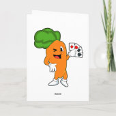 ニンジンがポーカーでポーカーカードを使っている カード (裏面)