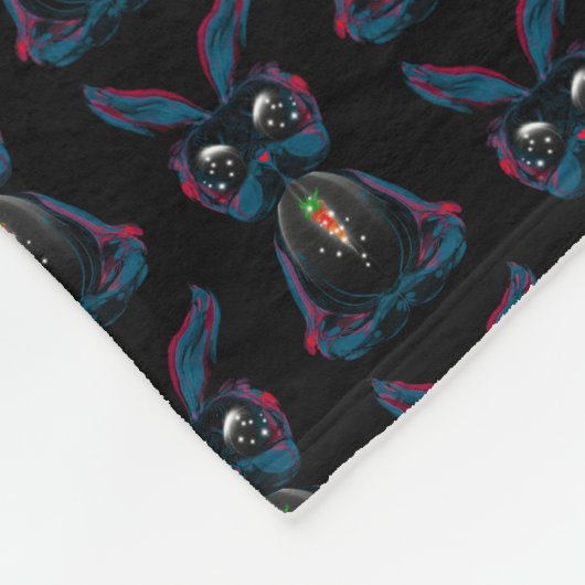 ニンジンきらめく魂のかわいいバニー フリースブランケット (角)