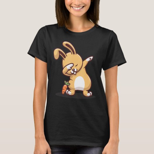 ニンジンでバニーをダビング Tシャツ (正面)