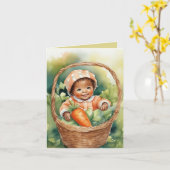 ニンジンとして甘い：最初の誕生日Bash カード (黄色い花)