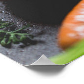 ニンジンとトマト野菜の写真 ポスター (角)