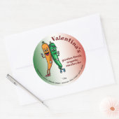 ニンジンとペッパーpals漫画エスカベチェ漬物 ラウンドシール (封筒)