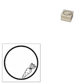 ニンジンと円 ラバースタンプ (押印)