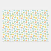 ニンジンと卵車のキュートなイースターバニー ラッピングペーパーシート (正面3)