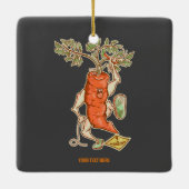 ニンジンと戦うおもしろい野菜 セラミックオーナメント (裏面)