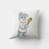 ニンジンと調理師としてのウサギ クッション (裏面)