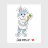 ニンジンと調理師としてのウサギ シール (シート)