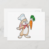 ニンジンと調理師としてのウサギ ポストカード (正面/裏面)