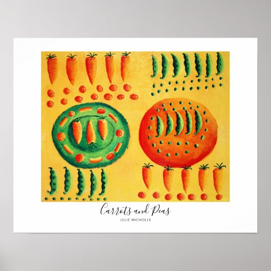 ニンジンと豆の絵 ポスター (正面)