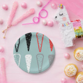 ニンジンのアイコンオレンジ色白黒紙プレート ペーパープレート (パーティー)