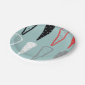 ニンジンのアイコンオレンジ色白黒紙プレート ペーパープレート (アングル)