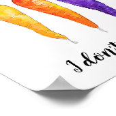 ニンジンのキッチンウォーターカラーアートプリントパン ポスター (角)