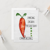 ニンジンのグリーティンおもしろいグカード – 野菜 – 素敵 カード (正面/裏面インサイチュ)