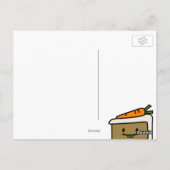 ニンジンのケーキのスライスの乳歯のアイシングデザート ポストカード (裏面)