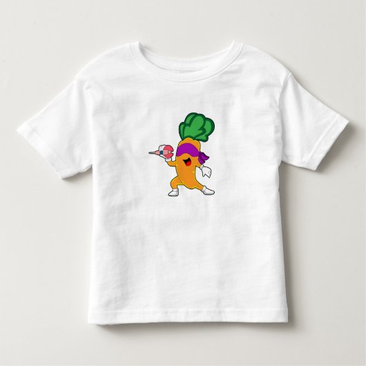ニンジンのダーツダーツ トドラーTシャツ (正面)