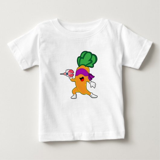 ニンジンのダーツダーツ ベビーTシャツ (正面)