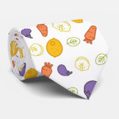 ニンジンのナスとレモンをパターン ネクタイ (ロール)