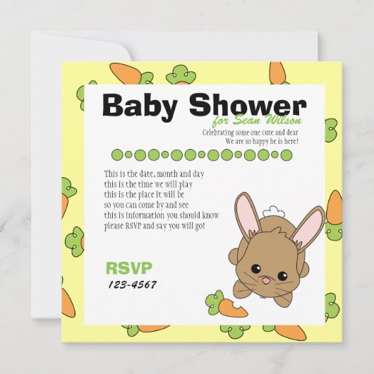 『ニンジンの一口』 招待状 (正面)