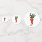 ニンジンの束オレンジ色の野菜ベジガーデン コンフェッティ (裏面)