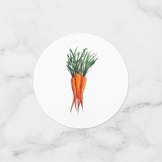 ニンジンの束オレンジ色の野菜ベジガーデン コンフェッティ (スモール正面)