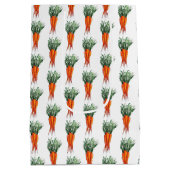 ニンジンの束オレンジ色の野菜ベジガーデン ミディアムペーパーバッグ (裏面)