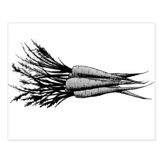 ニンジンの束オレンジ色の野菜ベジガーデン ラバースタンプ (インプリント)