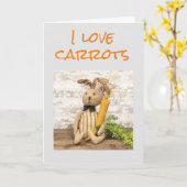 **ニンジンは好きだが、私はあなたをもっと愛している**カード カード (黄色い花)