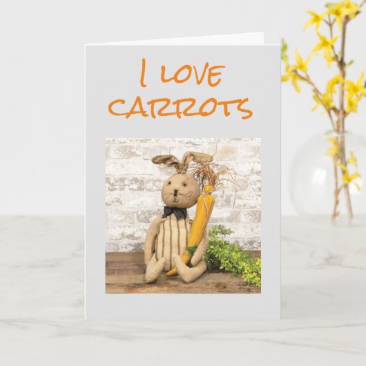 **ニンジンは好きだが、私はあなたをもっと愛している**カード カード (黄色い花)