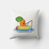 ニンジンをボートで魚釣りで魚釣り棒 クッション (裏面)